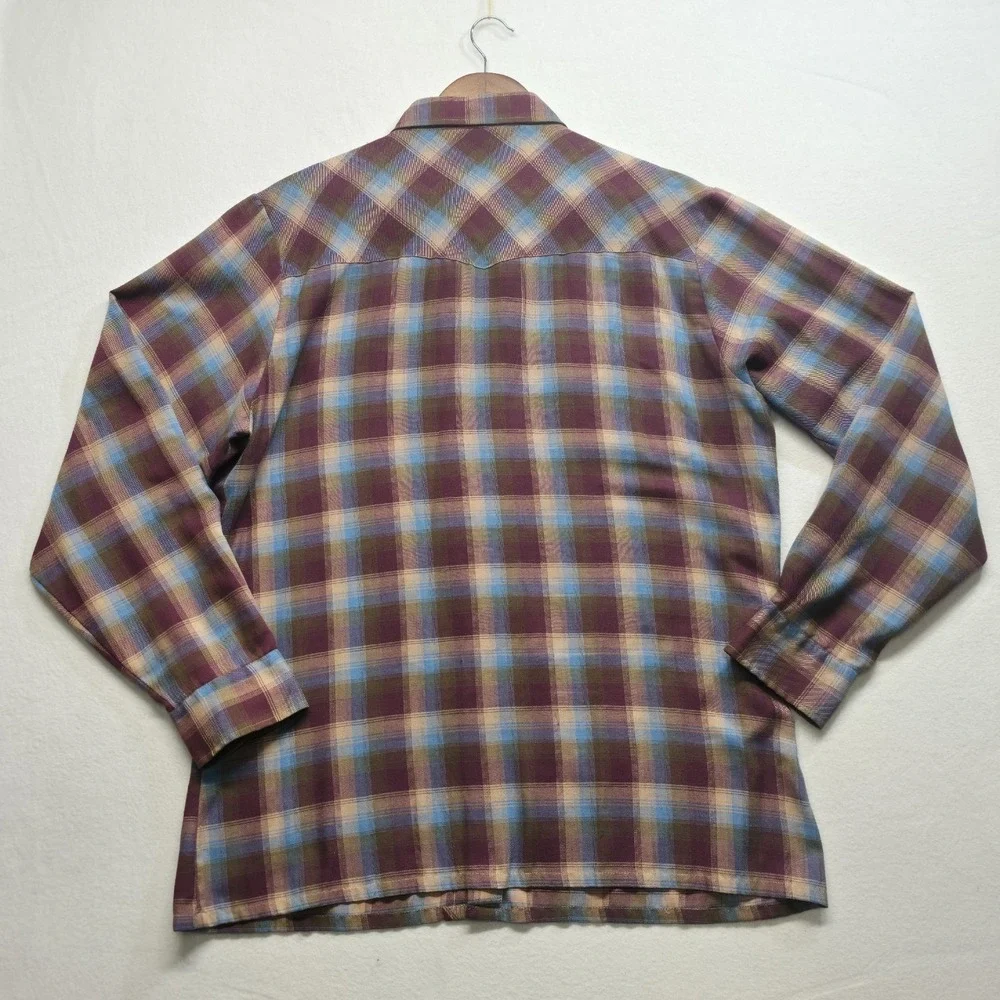 Vintage Levi's Panatela Men's Plaid 1979 Pearl Snap Western Shirt Size XL